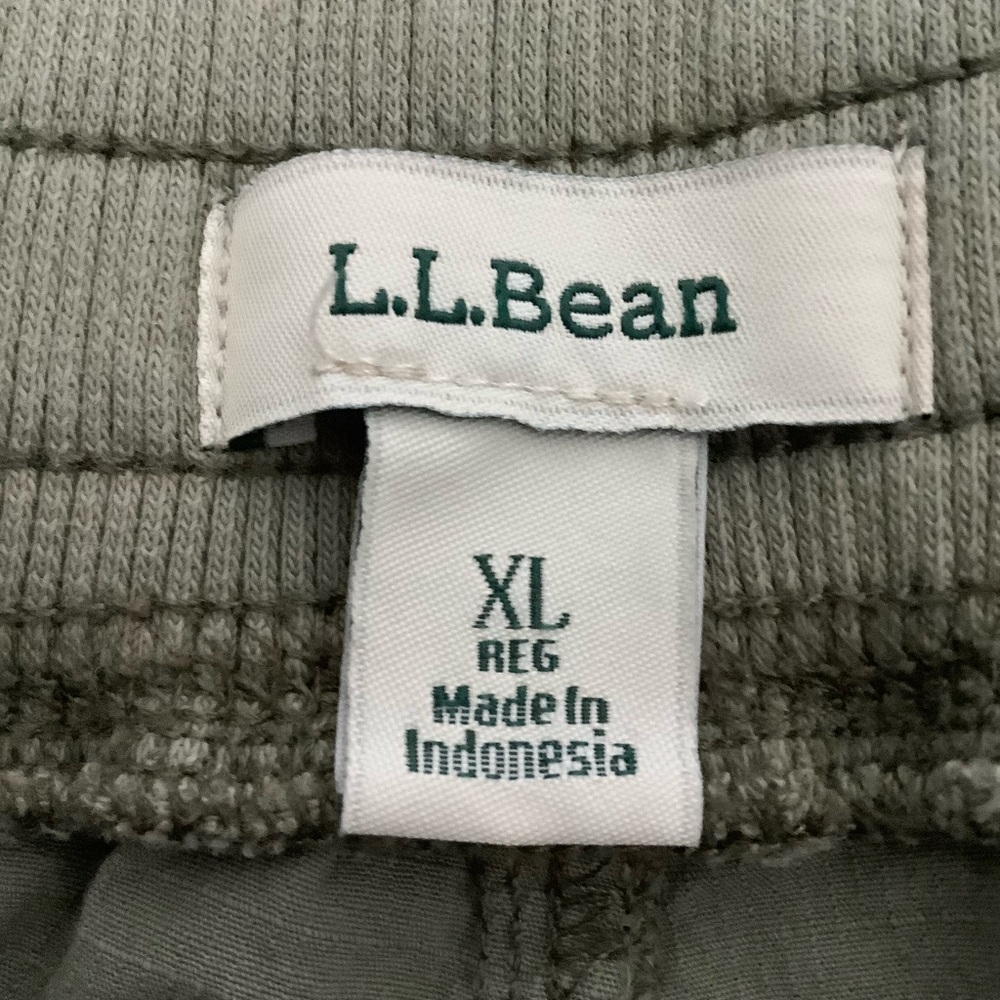L.L. Bean 505027 Stretch Ripstop Olive Pull On Pants, Size XL Reg - Picture 3 of 9